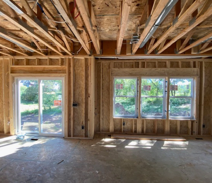interior of a new build house